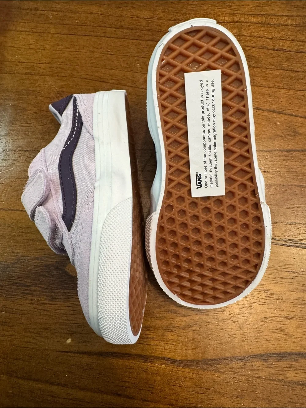 Vans Kids Lavender Velcro Skate Shoes